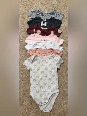 Disney Minnie Mouse Baby Girl Cotton 7 Pack Polka Dot Size 12-18 Months